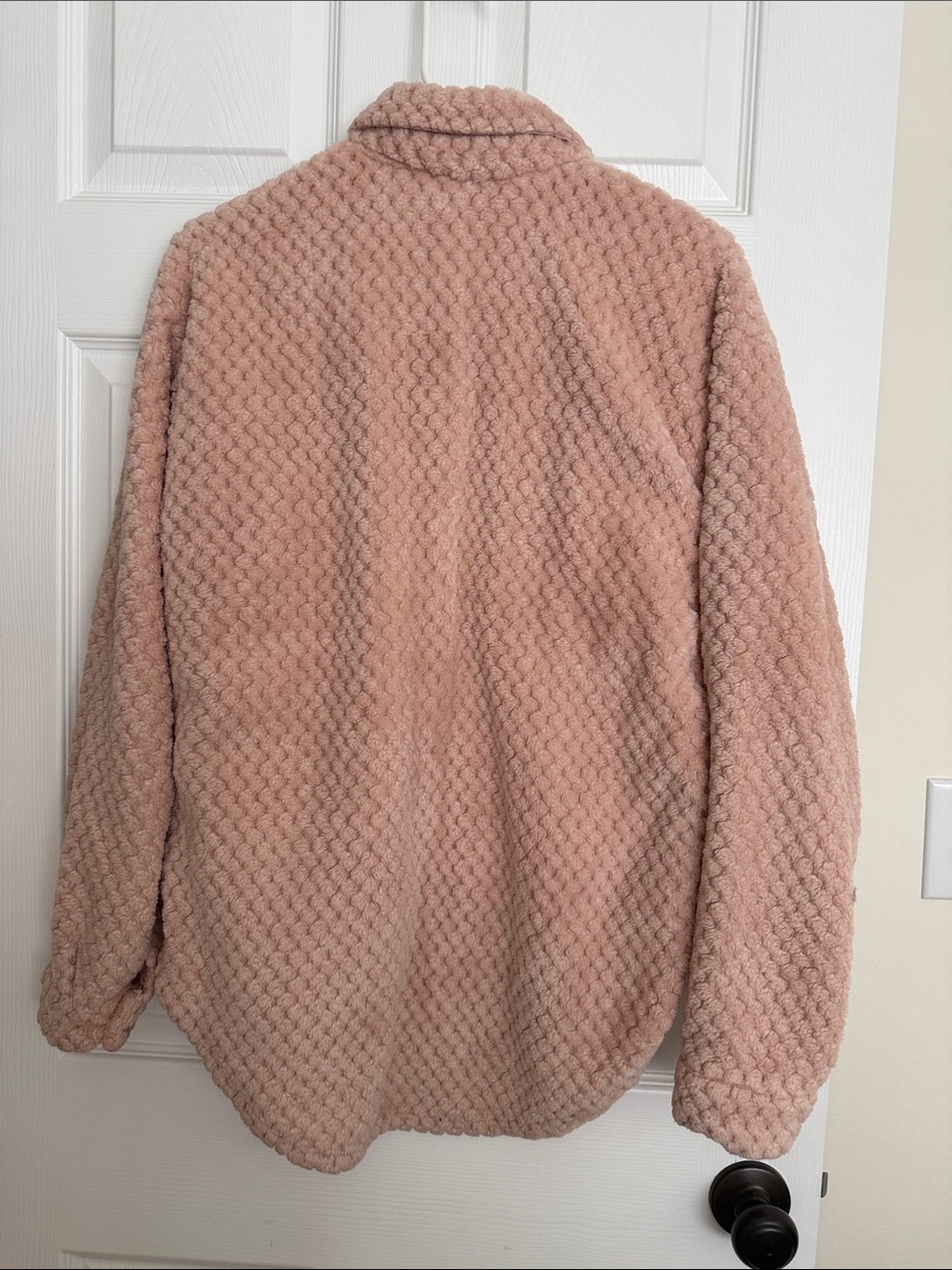 Simply Southern Dusty Pink Teddy Button-Front Jacket - Picture 4 of 4